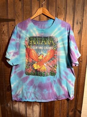 Santana and Counting Crowd Tour Tee -Turquoise & Purple